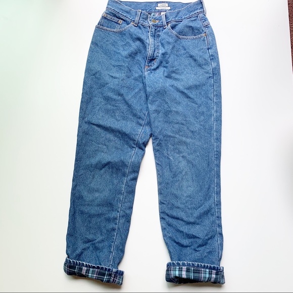 LL BEAN Double L Jeans Relaxed Fit Flannel-Lined fits more like a 4 - Picture 2 of 7